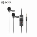 Venta caliente BOYA BY-M1DM Dual Omni-Direccional Lavalier Mic